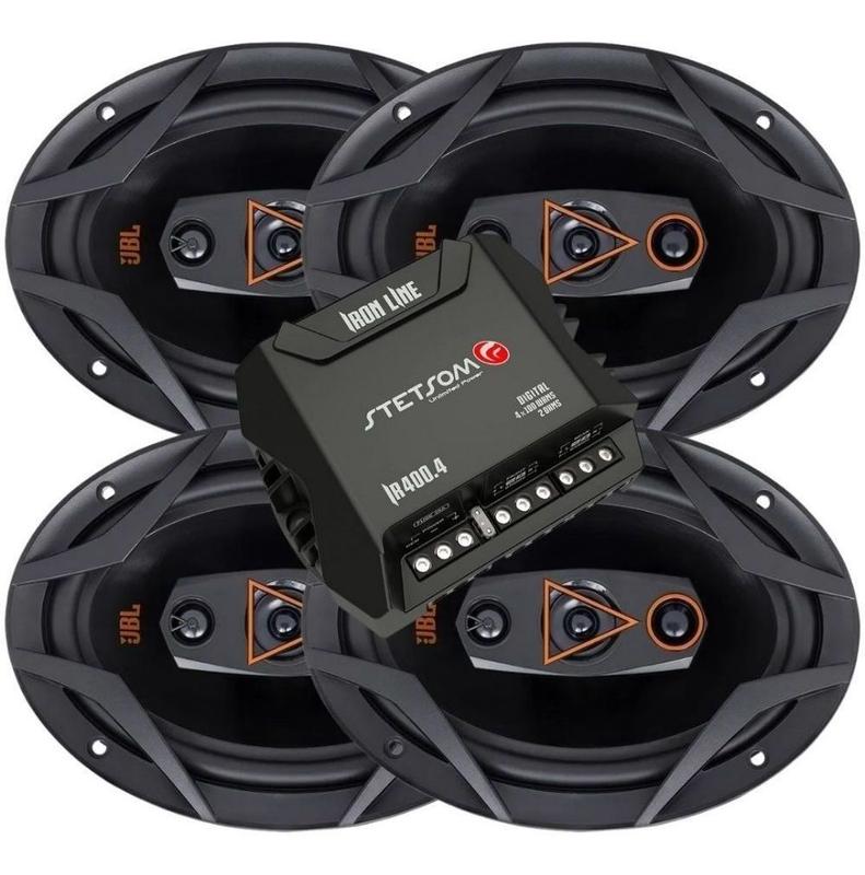 4 Alto Falante Jbl 6x9 Polegadas 480w Rms Quadriaxial + Modulo